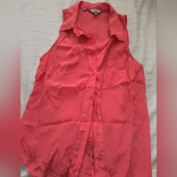 GUESS HOT PINK sleeveless shirt - Picture 1 of 3